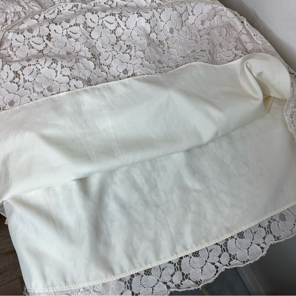 Talula Aritzia Women's Size 6 Debutante Off White Lace Mini Cocktail Dress Lined - Picture 11 of 16